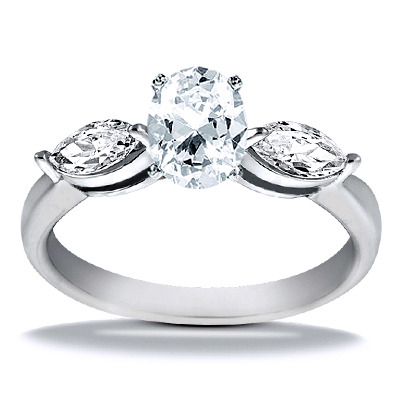 Marquise Cut Prong Set Diamond Engagement Ring (0.50 ct.tw.) - view 18