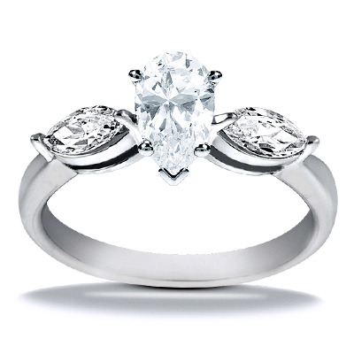 Marquise Cut Prong Set Diamond Engagement Ring (0.50 ct.tw.) - view 17