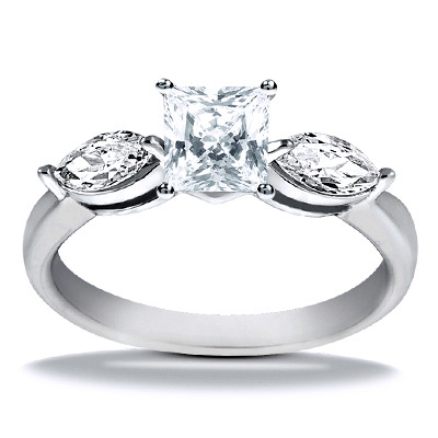 Marquise Cut Prong Set Diamond Engagement Ring (0.50 ct.tw.) - view 16