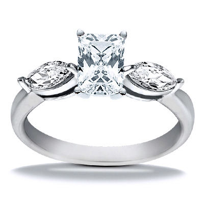 Marquise Cut Prong Set Diamond Engagement Ring (0.50 ct.tw.) - view 15