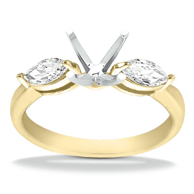 Marquise Cut Prong Set Diamond Engagement Ring (0.50 ct.tw.) - view 12