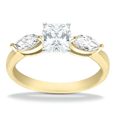 Marquise Cut Prong Set Diamond Engagement Ring (0.50 ct.tw.) - view 11