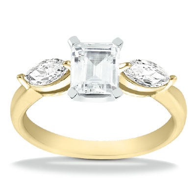 Marquise Cut Prong Set Diamond Engagement Ring (0.50 ct.tw.) - view 10