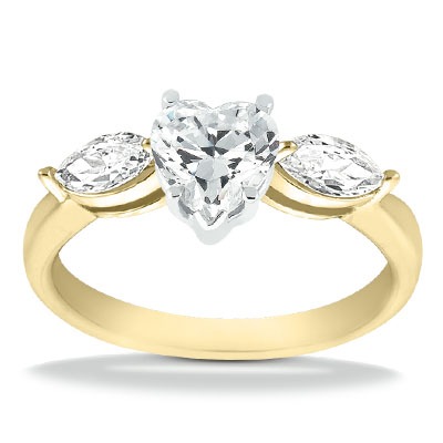 Marquise Cut Prong Set Diamond Engagement Ring (0.50 ct.tw.) - view 9