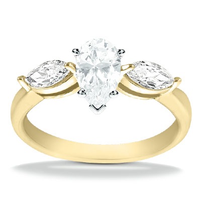 Marquise Cut Prong Set Diamond Engagement Ring (0.50 ct.tw.) - view 6