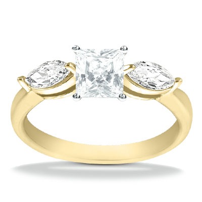 Marquise Cut Prong Set Diamond Engagement Ring (0.50 ct.tw.) - view 5