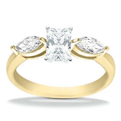 Marquise Cut Prong Set Diamond Engagement Ring (0.50 ct.tw.) - view 4