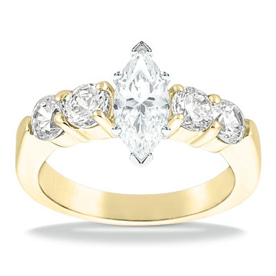 Shared Prong Diamond Engagement Ring (1.00 t.c.w.) - view 8