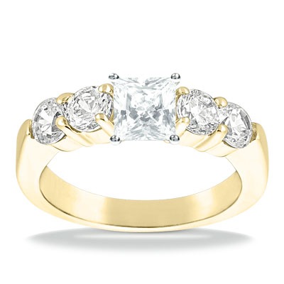 Shared Prong Diamond Engagement Ring (1.00 t.c.w.) - view 5