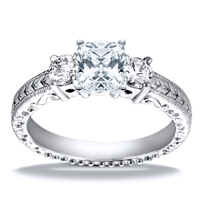 Round Cut Antique Diamond Engagement Ring (0.40 ct. tw.) - view 22