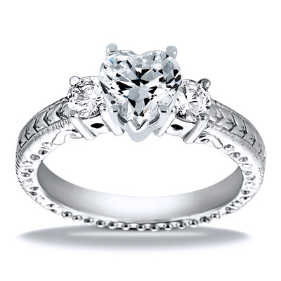 Round Cut Antique Diamond Engagement Ring (0.40 ct. tw.) - view 20