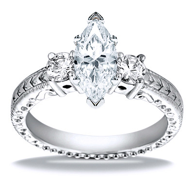 Round Cut Antique Diamond Engagement Ring (0.40 ct. tw.) - view 19