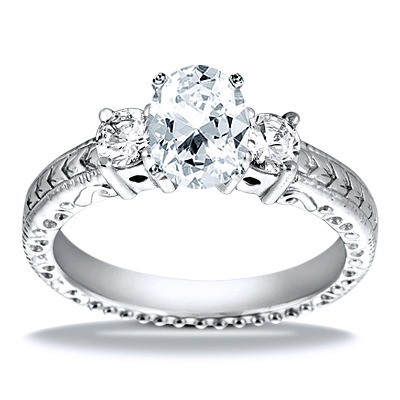 Round Cut Antique Diamond Engagement Ring (0.40 ct. tw.) - view 18