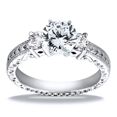 Round Cut Antique Diamond Engagement Ring (0.40 ct. tw.) - view 1