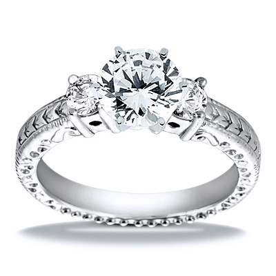 Round Cut Antique Diamond Engagement Ring (0.40 ct. tw.) - view 1 of 25